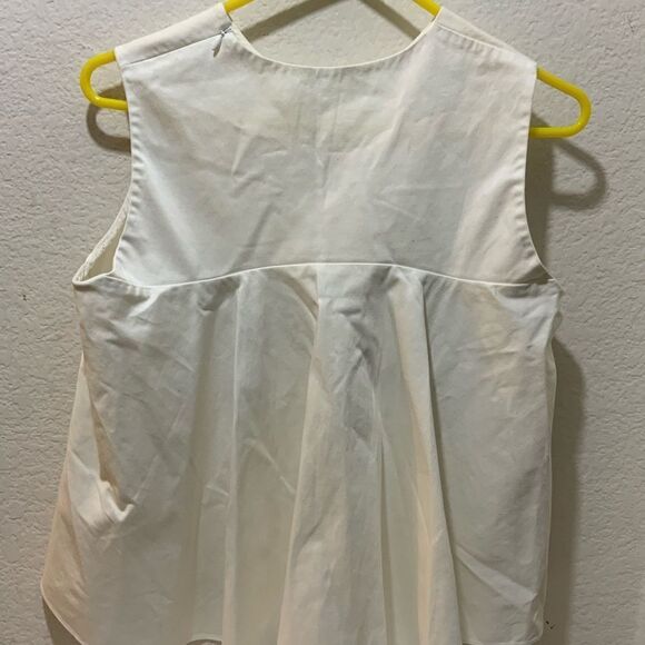 Iris & Ink Top white top size  8 US /12 UK strapless asymmetrical back pleated - Picture 5 of 9